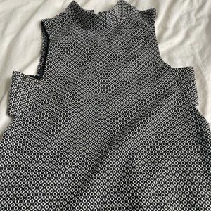 Vintage Retro High-Neck Dress with Beautiful Stitchwork